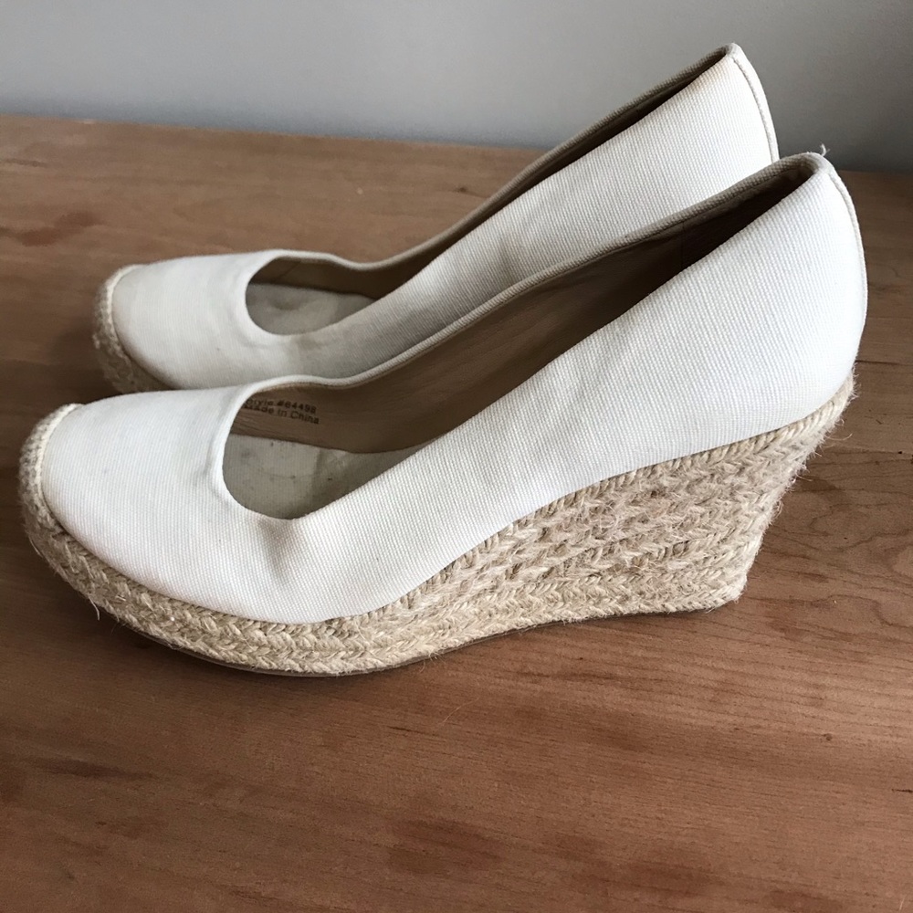J Crew off white wedges
